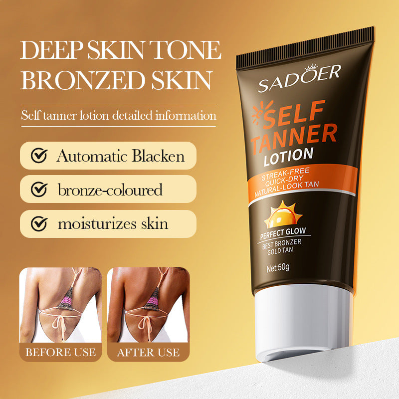 SADOER Body Self Tanners  Bronzer Summer Beach Tanning Cream Lasting Facial Self Tanners  Bronzers 2