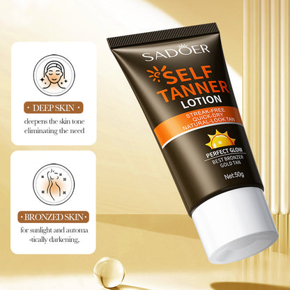 SADOER Body Self Tanners  Bronzer Summer Beach Tanning Cream Lasting Facial Self Tanners  Bronzers 1
