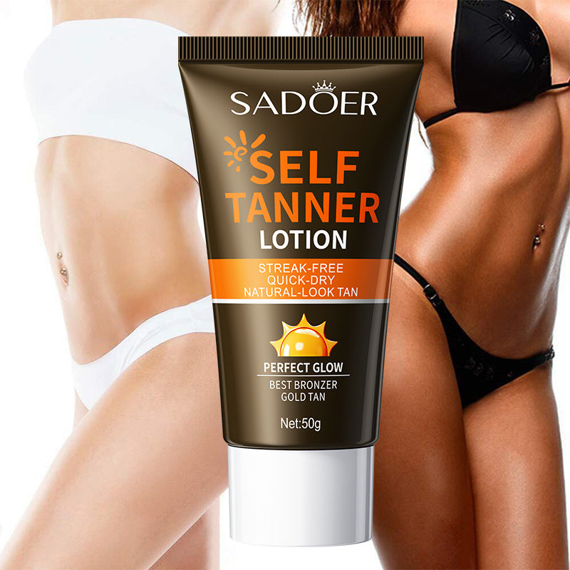 SADOER Body Self Tanners  Bronzer Summer Beach Tanning Cream Lasting Facial Self Tanners  Bronzers 4