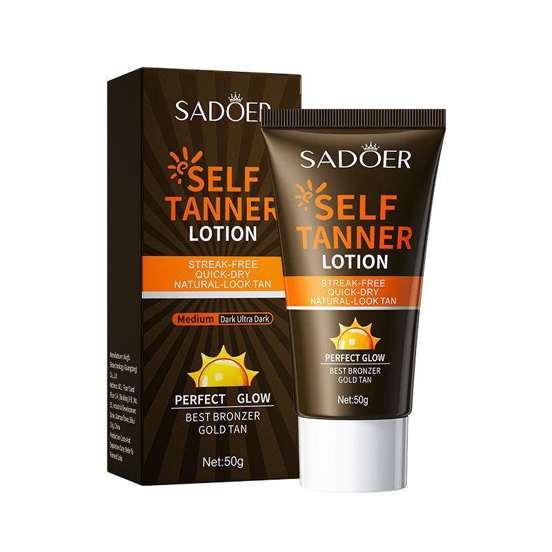 SADOER Body Self Tanners  Bronzer Summer Beach Tanning Cream Lasting Facial Self Tanners  Bronzers 5