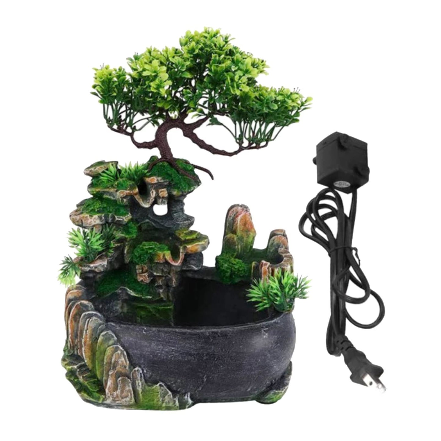 Zen Rockery Tabletop Fountain With Pump  Indoor Waterfall Decor For Home Bedroom  Office 4