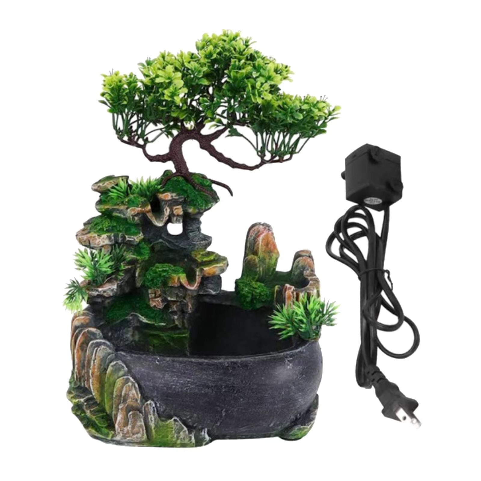 Zen Rockery Tabletop Fountain With Pump  Indoor Waterfall Decor For Home Bedroom  Office 4
