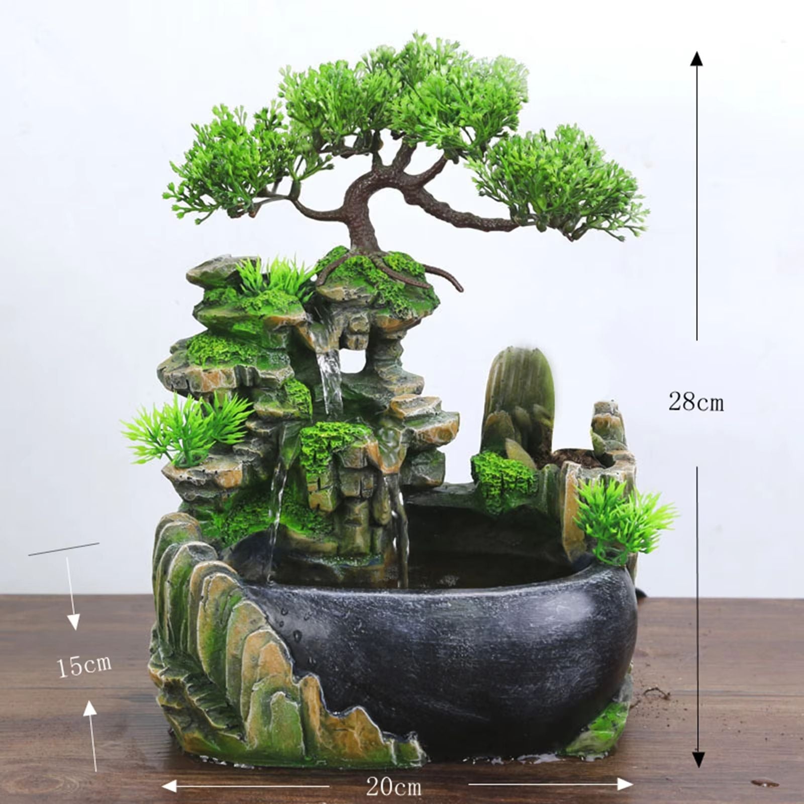Zen Rockery Tabletop Fountain With Pump  Indoor Waterfall Decor For Home Bedroom  Office 5