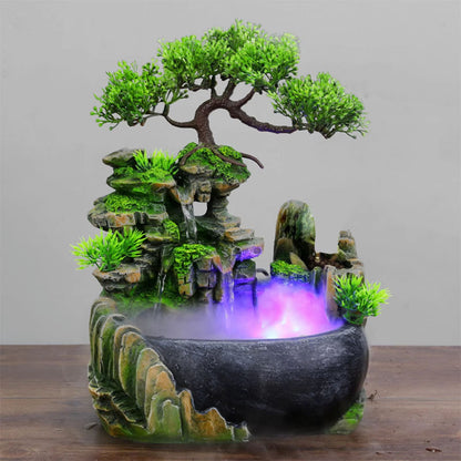 Zen Rockery Tabletop Fountain With Pump  Indoor Waterfall Decor For Home Bedroom  Office 7