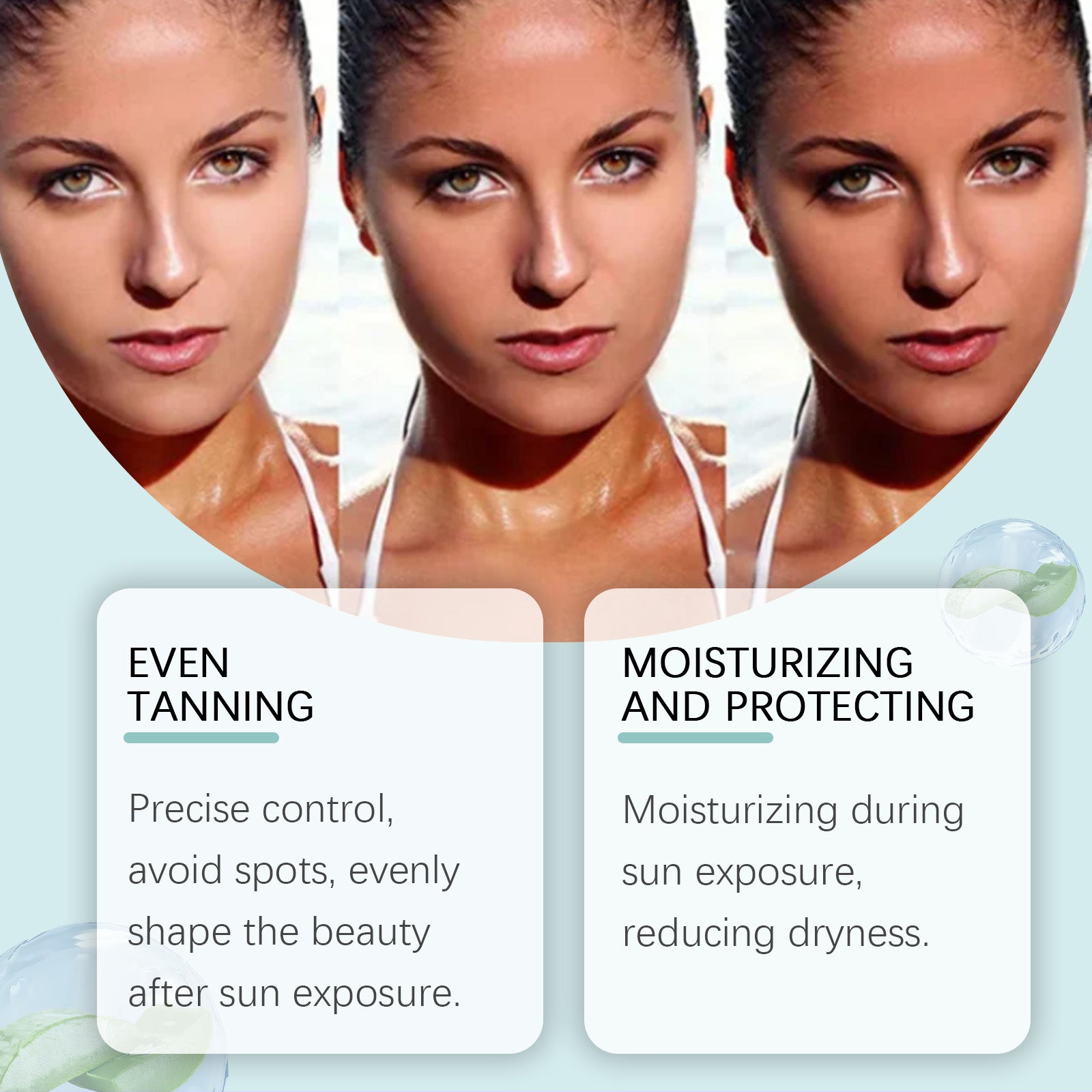 Tanning Drops Natural Glow Body Bronzer, Nourishing Brown Face Body Outdoor Tinting Serum, Protective Skin Long Lasting