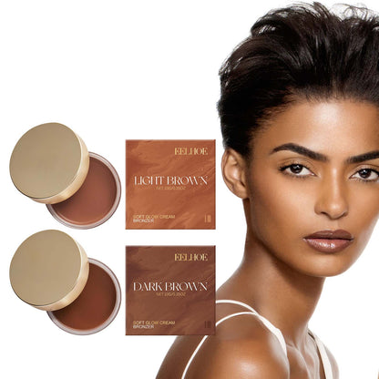 Sunless Self Tanning Brown Tanning Cream, Body Bronzer Summer Beach Outdoor Natural Tanning Moisturizing Treatment Black