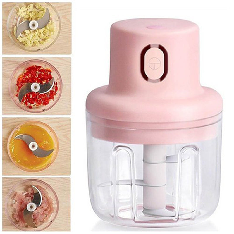 Sturdy Mini Electric Garlic Chopper Meat Grinder Garlic Masher Machine, Durable Vegetable Crusher for Ginger, Garlic