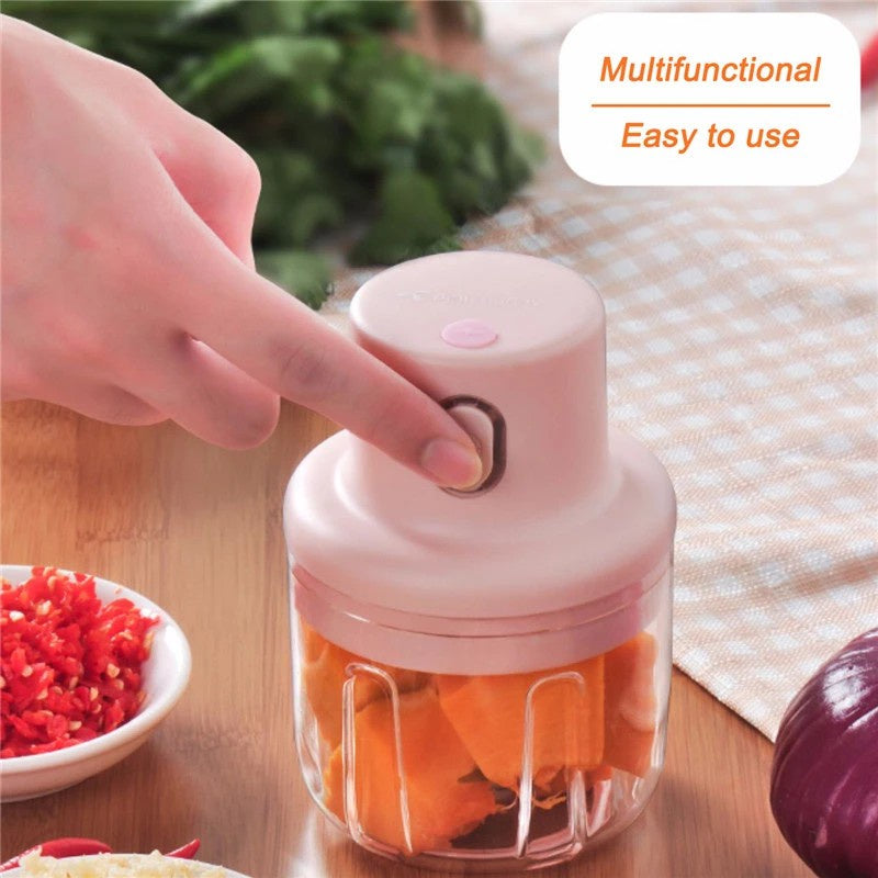 Sturdy Mini Electric Garlic Chopper Meat Grinder Garlic Masher Machine, Durable Vegetable Crusher for Ginger, Garlic