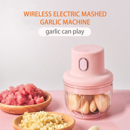 Sturdy Mini Electric Garlic Chopper Meat Grinder Garlic Masher Machine, Durable Vegetable Crusher for Ginger, Garlic