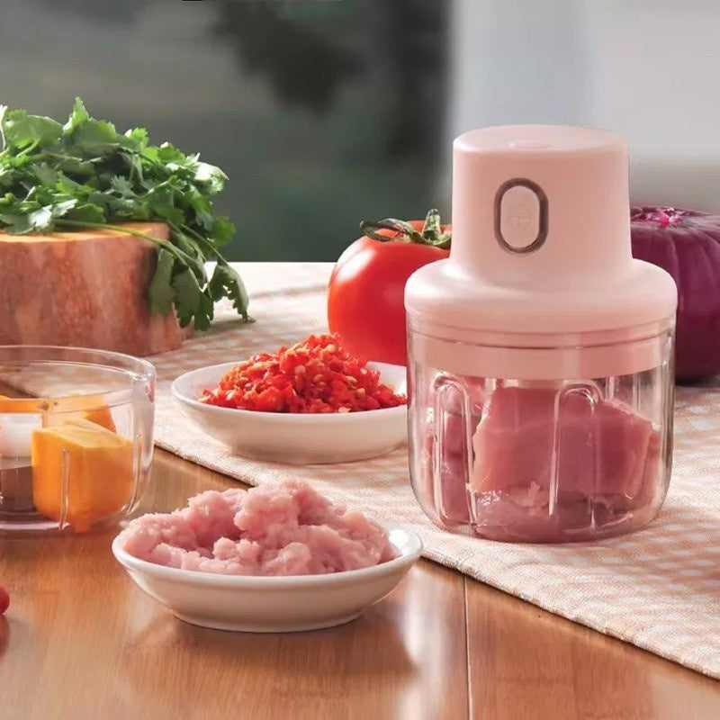 Sturdy Mini Electric Garlic Chopper Meat Grinder Garlic Masher Machine, Durable Vegetable Crusher for Ginger, Garlic