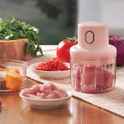 Sturdy Mini Electric Garlic Chopper Meat Grinder Garlic Masher Machine, Durable Vegetable Crusher for Ginger, Garlic
