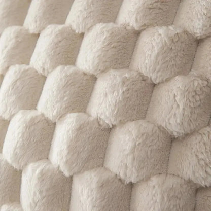 Cream White Pineapple Grid Turtle Pattern 3D Soft Plush Throw Pillowcase Decorative Cushion Cover F 3