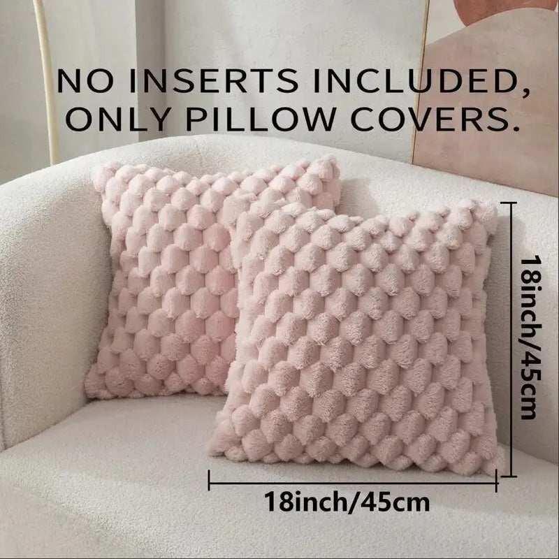 Cream White Pineapple Grid Turtle Pattern 3D Soft Plush Throw Pillowcase Decorative Cushion Cover F 9