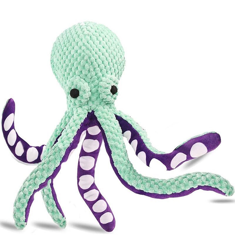 Interactive Dog Pet Plush Octopus Toy with Sound, Durable Anti-Demolition Chew Toy for Home Play, Large & Small Dog Toy