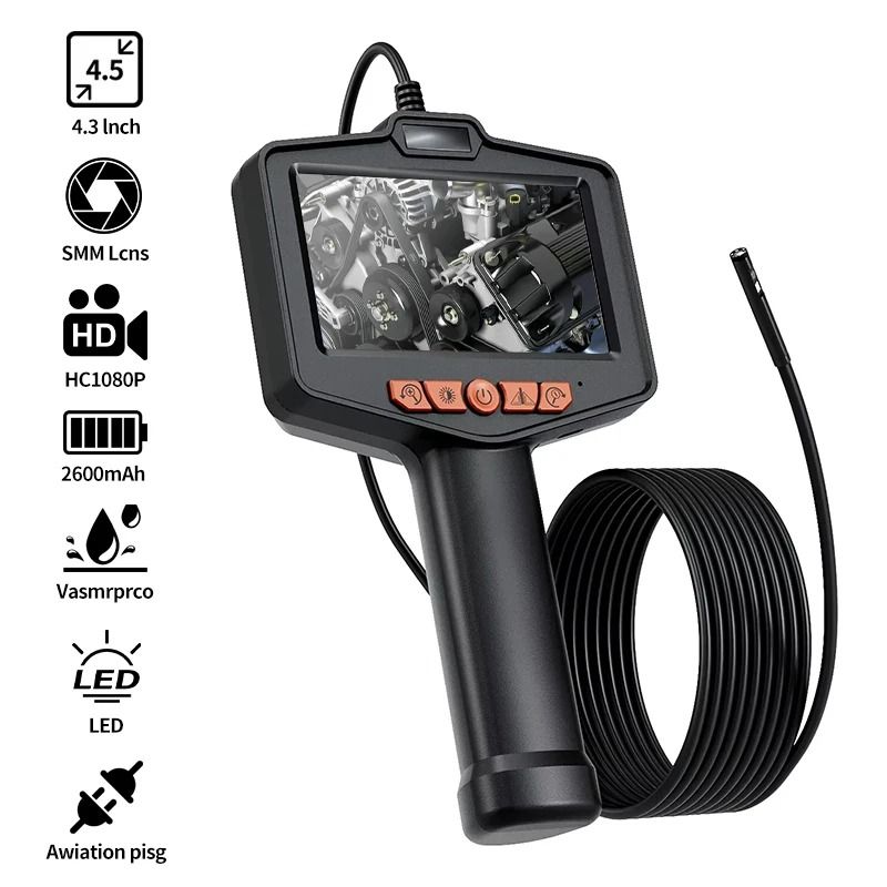 Industrial Endoscope HD Inspection Camera With 43 Inch Screen And LED Lights 1