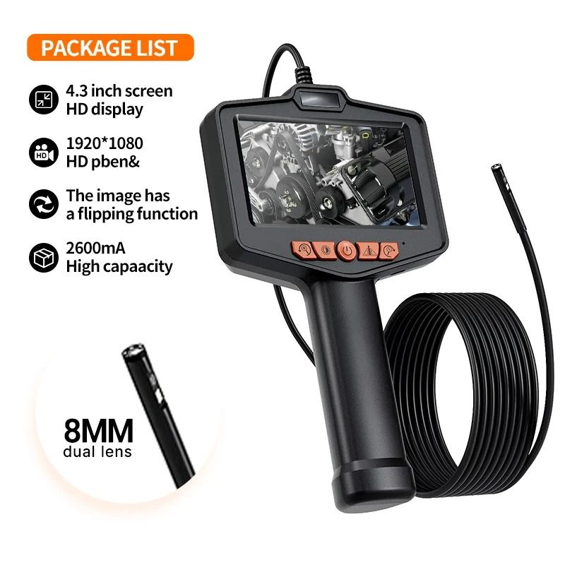 Industrial Endoscope HD Inspection Camera With 43 Inch Screen And LED Lights 8