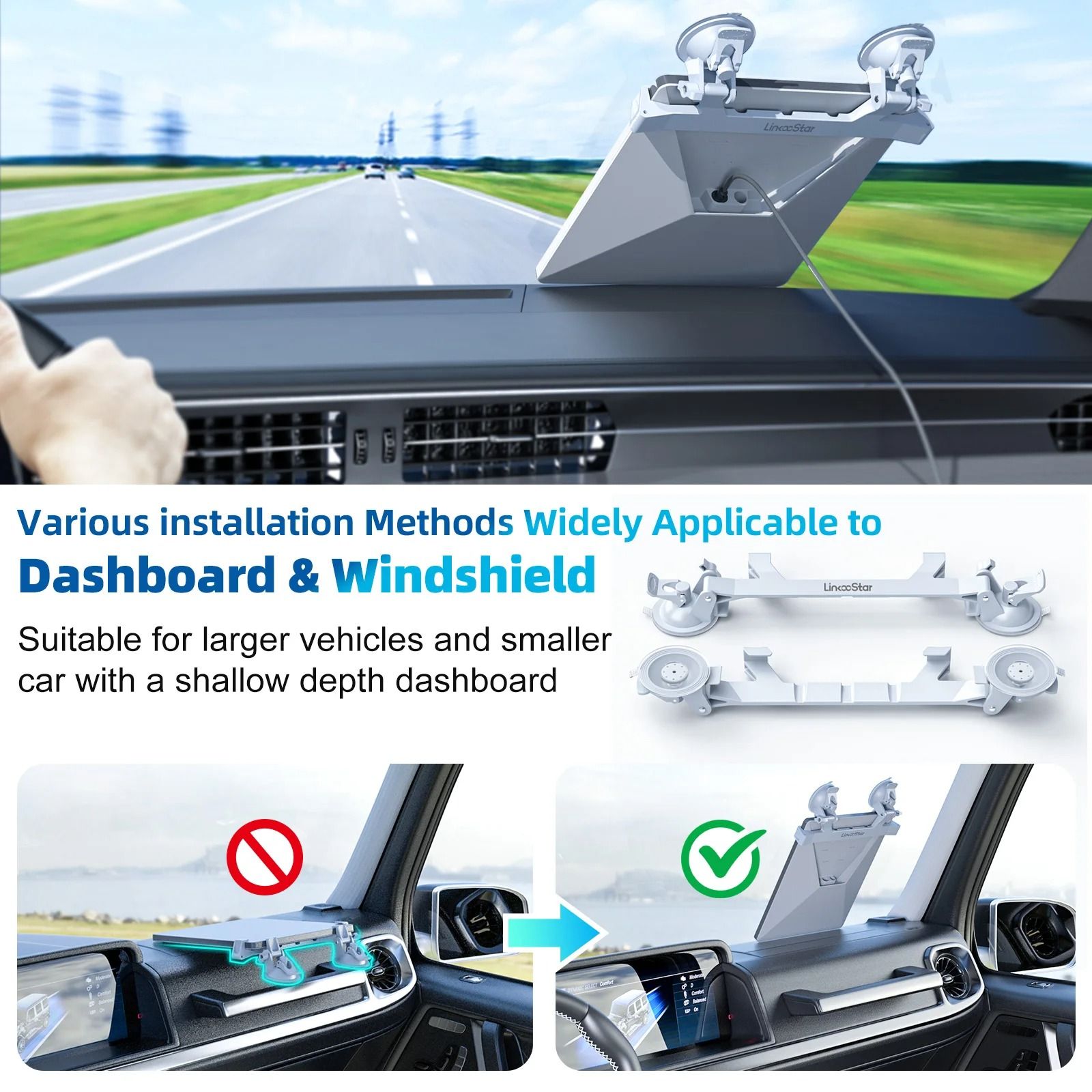 Suction Cup Car Mount Bracket For Starlink Mini 2