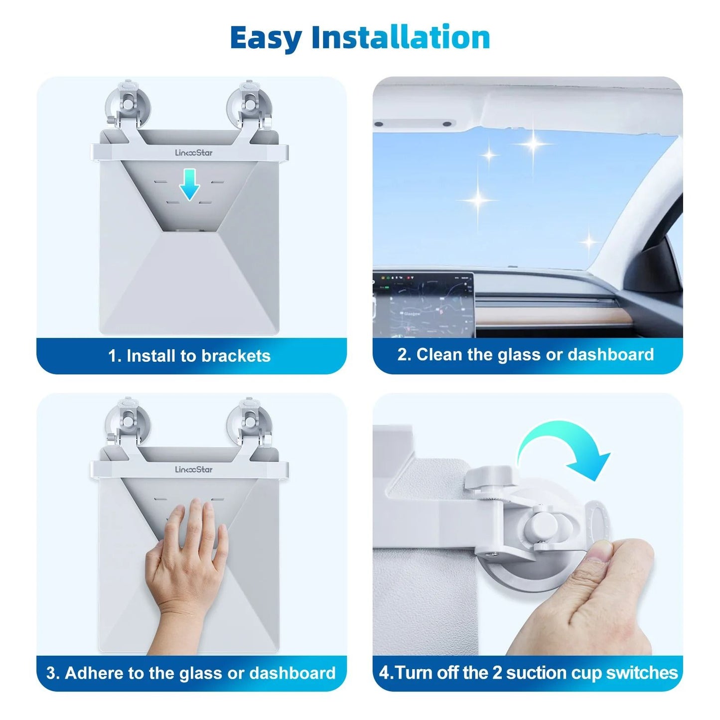 Suction Cup Car Mount Bracket For Starlink Mini 4