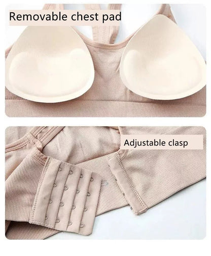 Women Sports Bra Push Up Crop Top Fitness Tank 4