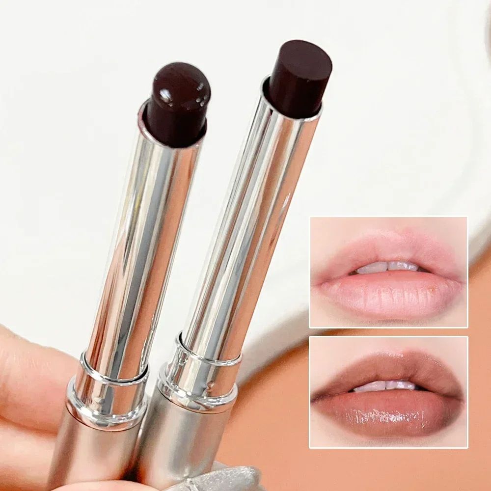 Black Brown Honey Lipstick, Nourishing Moisturizing Lasting Non stick Cup Tinted Lip Balm Plumper for Sexy Daily Lips