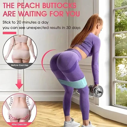 Fabric Resistance Bands Set 3pcs Non Slip Booty And Thigh Workout Loops 1