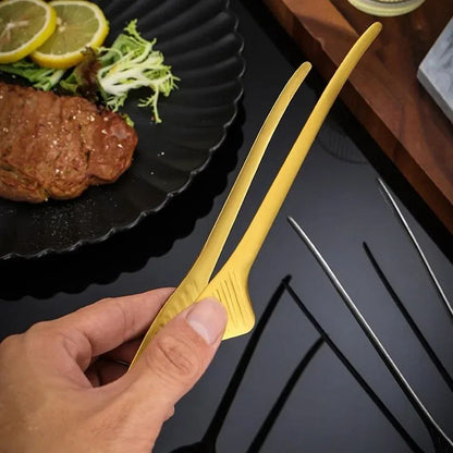 Premium Stainless Steel Precision Tongs NonSlip Heat Resistant Kitchen Tweezers For BBQ Grilling Co 4