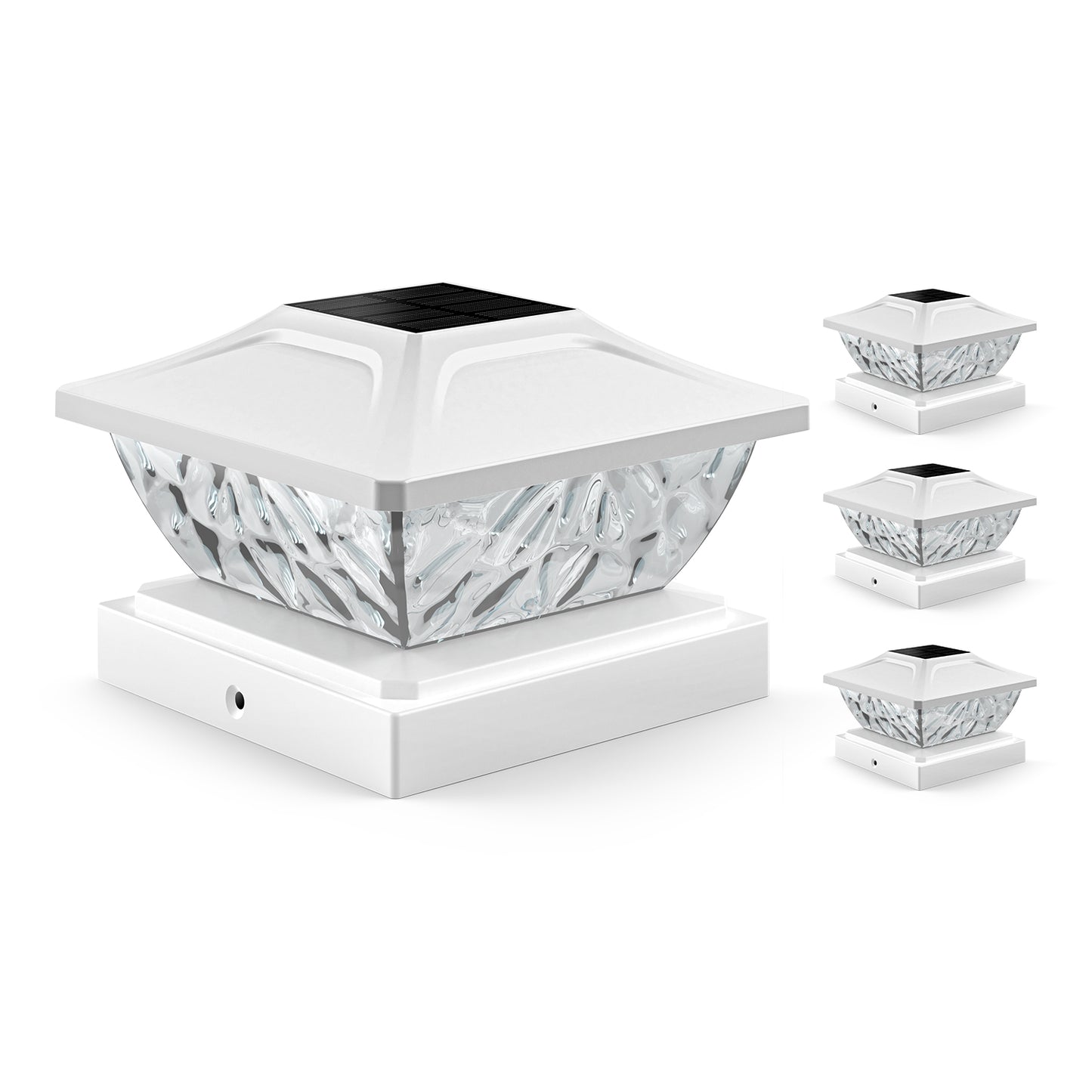 Solar Powered Deck Lights Mode Bright Solar Post Lights For Fence Posts Outdoor White Garden Decor 6
