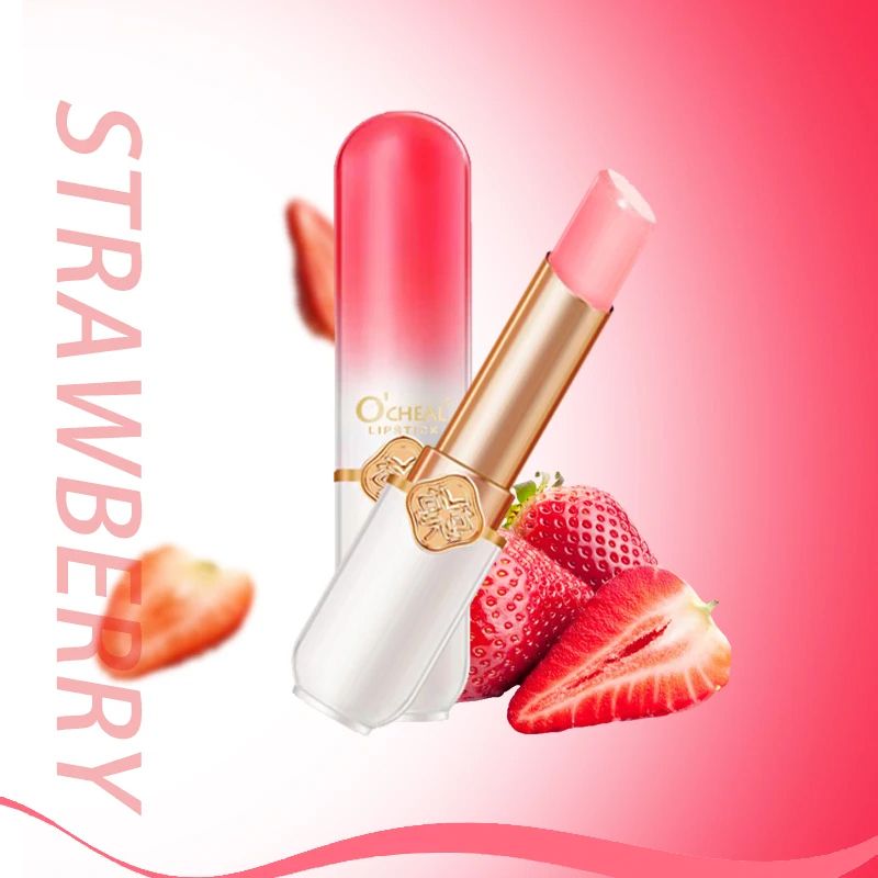 Moisturizing Waterproof Long Lasting Color Changing Lipstick Fruit Lip Balm Temperature Changing Li 7