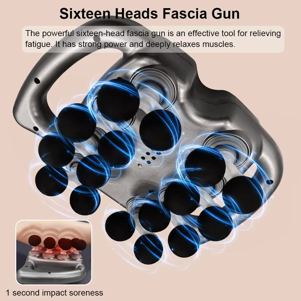 Muscle Massage Gun Deep Tissue Electric Fascia Massager With Multiple Heads 3
