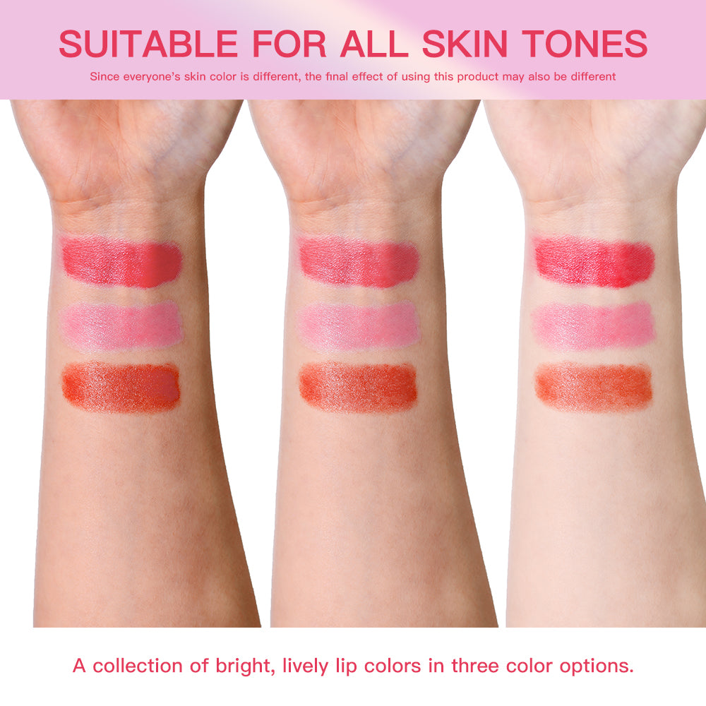 HOT Glass Tinted Lip Balm Light Cherry Red Red Orange Glow Moisturizing Vegetarian Lip Balm With Br 4