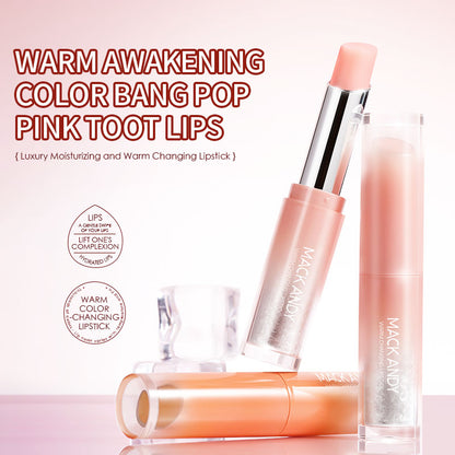 Hydrating & Moisturizing Lip Balm, Color Changing Lipstick Tint of Color with Vitamin E, Long Lasting Natural Gloss