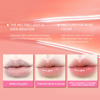 Hydrating & Moisturizing Lip Balm, Color Changing Lipstick Tint of Color with Vitamin E, Long Lasting Natural Gloss