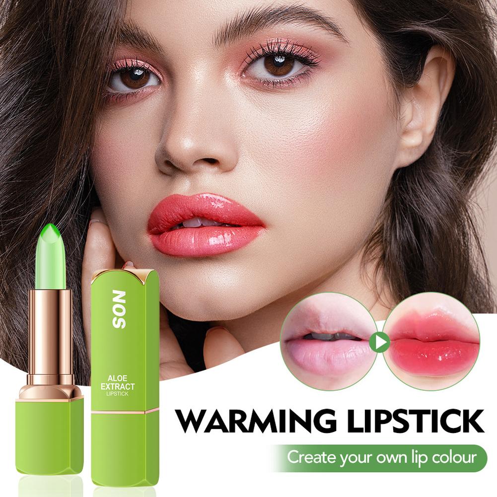 Aloe Vera Color Changing Tinted Lip Balm Lipstick, Moisturizing Long Lasting Lipsticks, Natural Lip Care Makeup