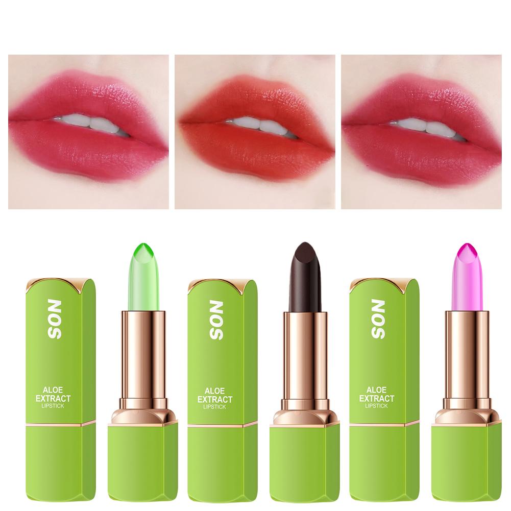 Aloe Vera Color Changing Tinted Lip Balm Lipstick, Moisturizing Long Lasting Lipsticks, Natural Lip Care Makeup