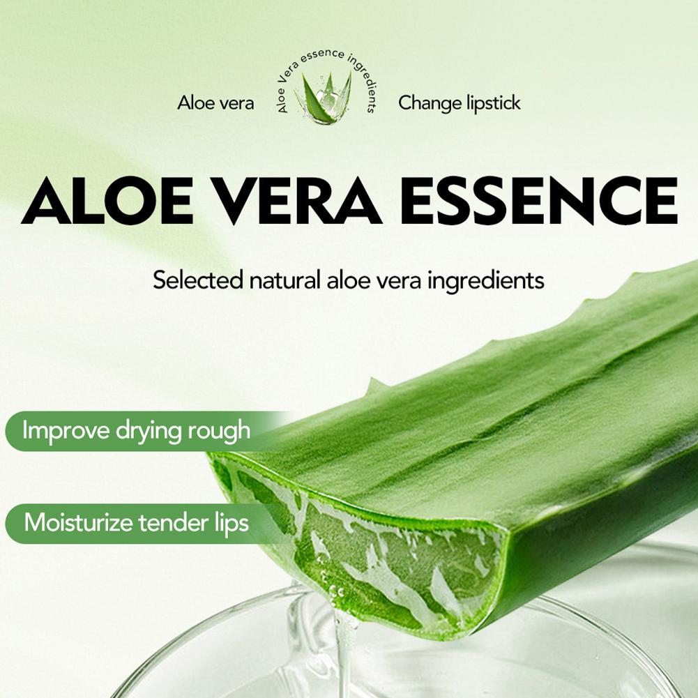 Aloe Vera Color Changing Tinted Lip Balm Lipstick, Moisturizing Long Lasting Lipsticks, Natural Lip Care Makeup