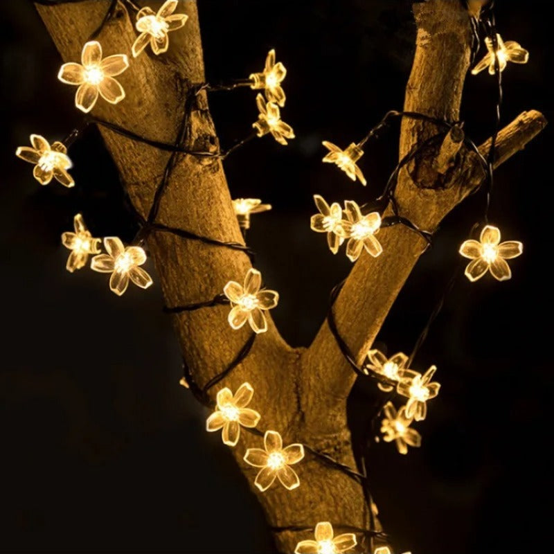 LED Solar String Sakura Lights LED Outdoor Waterproof Festival Garden Decorative Lights Solar Garde 1