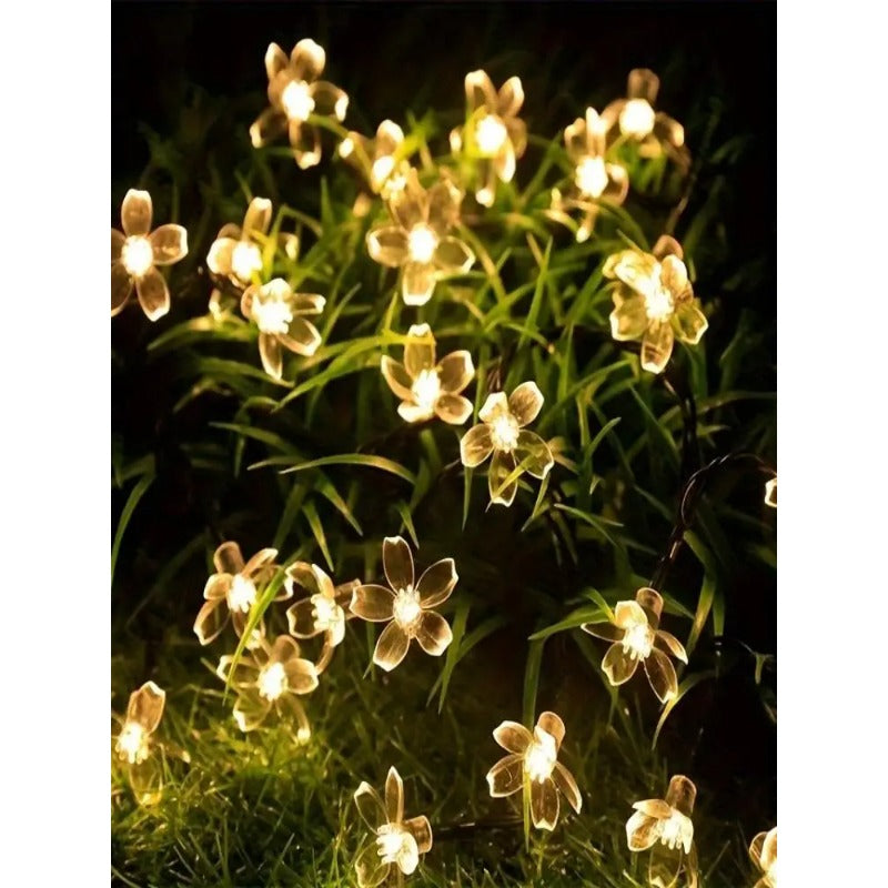 LED Solar String Sakura Lights LED Outdoor Waterproof Festival Garden Decorative Lights Solar Garde 4