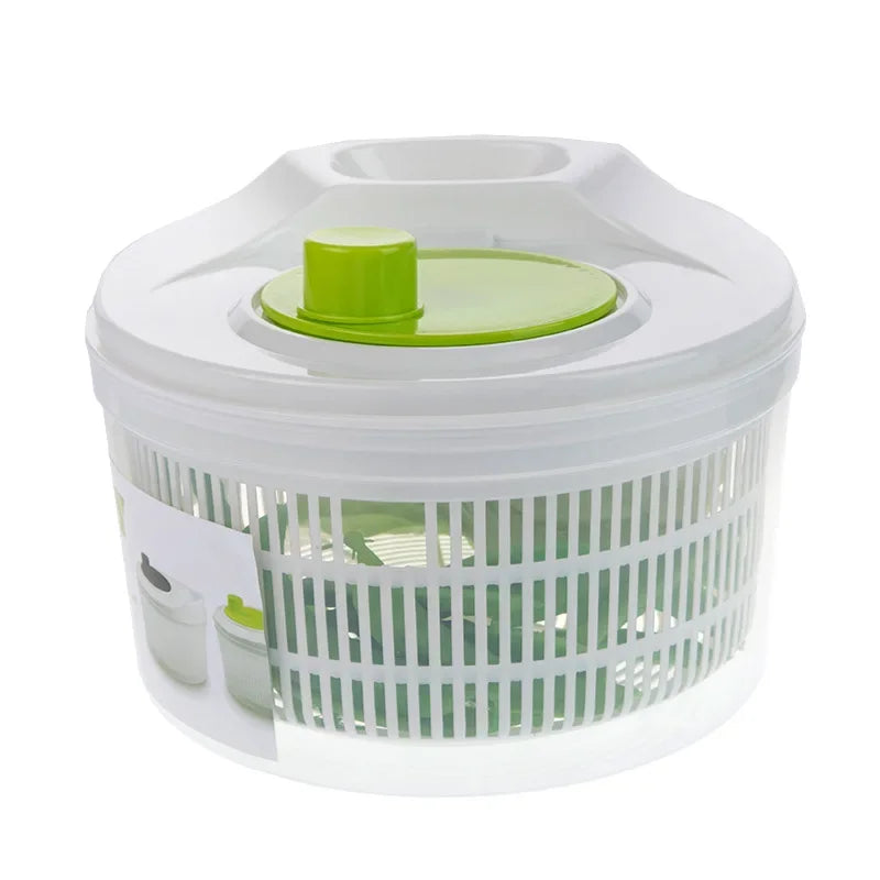 Salad Spinner for Leafy Vegetables, Lettuce Washer, Dryer Basket, Kitchen Greens Drainer and Vegetable Strainer Crisper