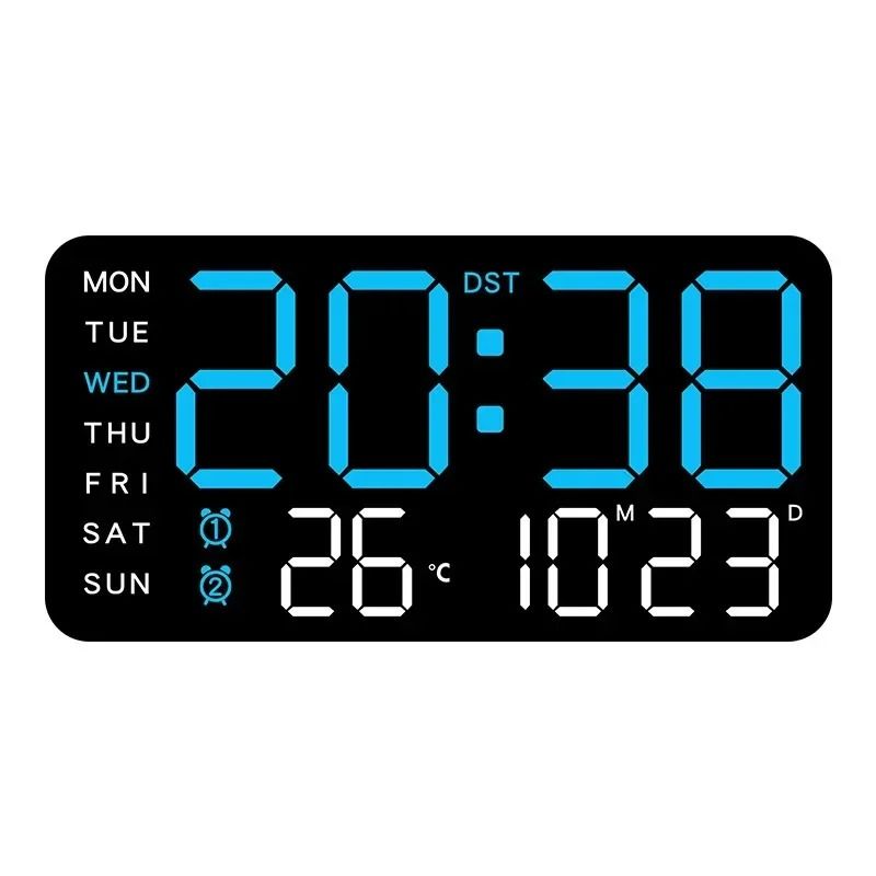 Extra Large LED Wall Clock With Temperature Timer And Date Display 4