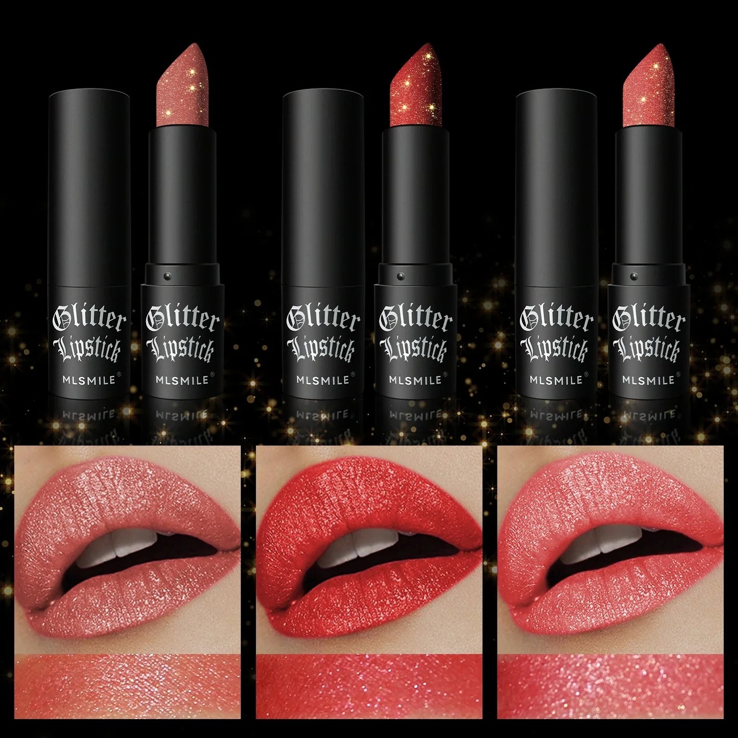 Waterproof Long Lasting Diamond Matte Lipstick Glitter Lip Tint Balm, Pearl Shine, White Shimmer Sexy Lip Makeup
