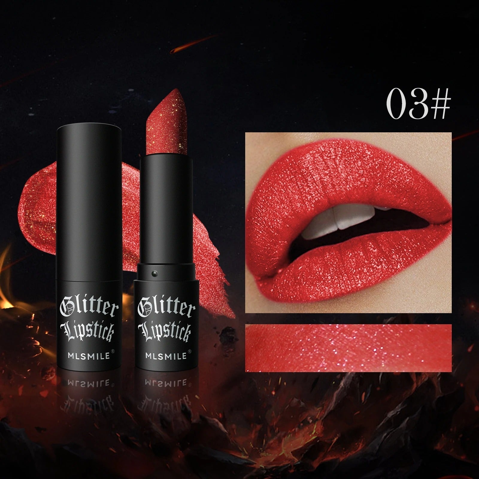 Waterproof Long Lasting Diamond Matte Lipstick Glitter Lip Tint Balm, Pearl Shine, White Shimmer Sexy Lip Makeup