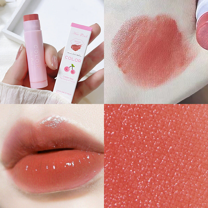 Moisturizing Cute Colored Lip Balm Lip Tint, Long Lasting Waterproof Lipstick, Women Girls Lips Makeup Gift
