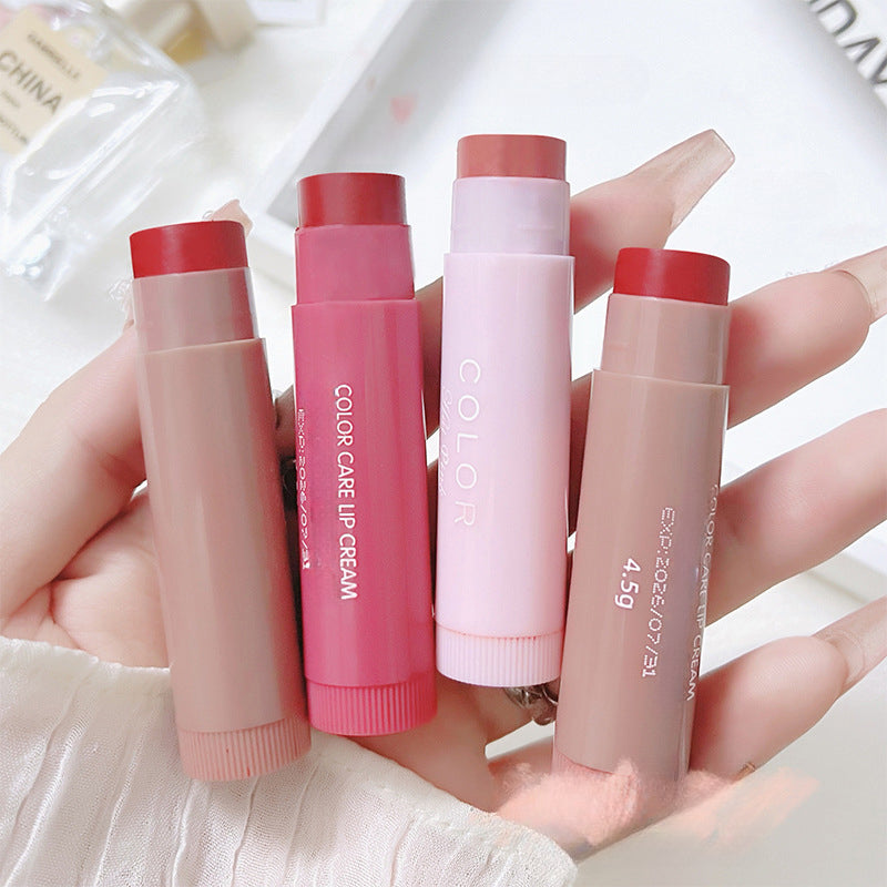 Moisturizing Cute Colored Lip Balm Lip Tint, Long Lasting Waterproof Lipstick, Women Girls Lips Makeup Gift