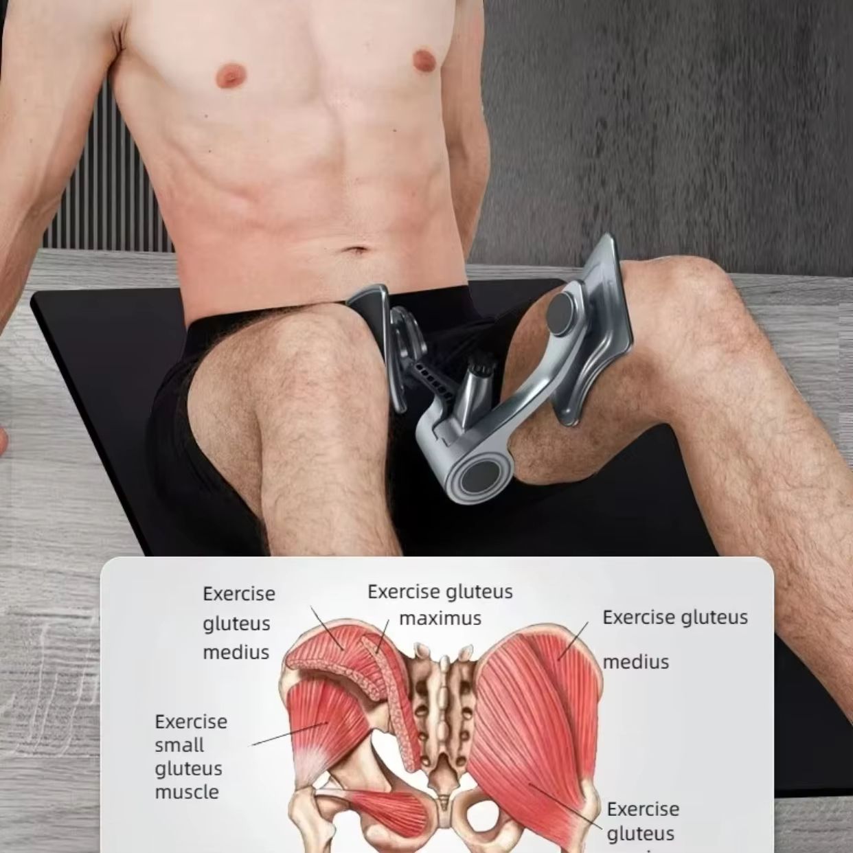 Kegel Fitness Pelvic Muscle Trainer – Home Exercise Equipment for Strengthening Pelvic Floor & Buttocks