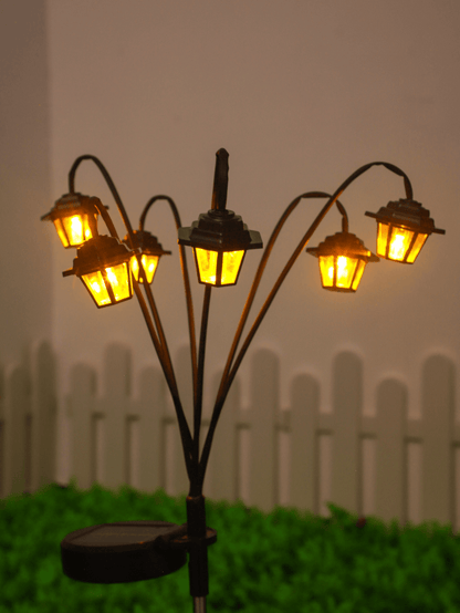 SolarPowered LED Retro Lantern Decorative Light Outdoor Retro Street Lamp Style For Garden Courtyar 3