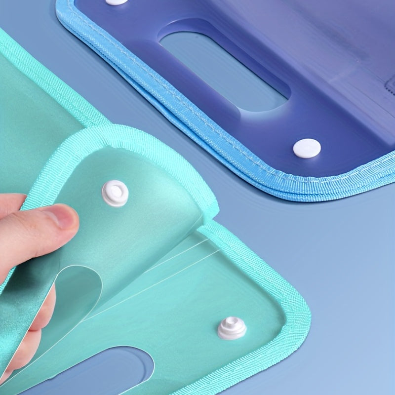 A4 Macaron Vertical Binding File Bag, 13 Cell Student Test Paper Storage, Portable Organizer for Office School Supplies