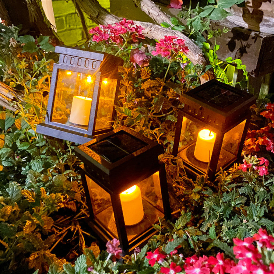 Decorative Solar Palace Lantern Outdoor Solar Lights Hanging Candle Lamp for Lawn, Garden, Floor & Landscape Atmosphere