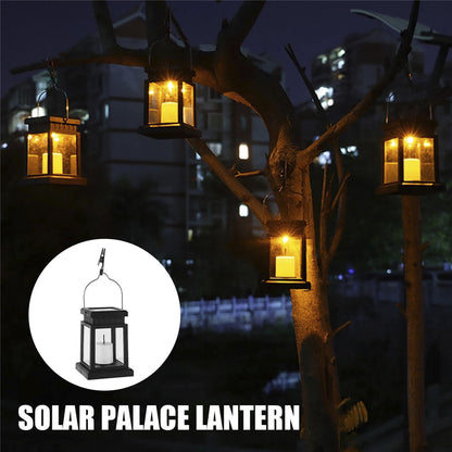 Decorative Solar Palace Lantern Outdoor Solar Lights Hanging Candle Lamp for Lawn, Garden, Floor & Landscape Atmosphere