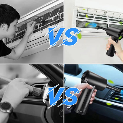 Portable Air Duster For Computer Cleaning  51000RPM Cordless Compressed Air Blower With LED Light 6