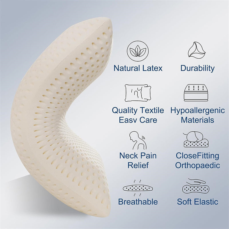 Luxury Pillow Natural Latex Sleeping Pillow Orthopedic Cervical Pillows For Side Back Stomach Sleep
